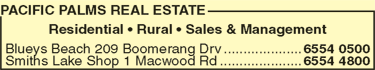 Pacific Palms Real Estate - Accommodation ACT 1