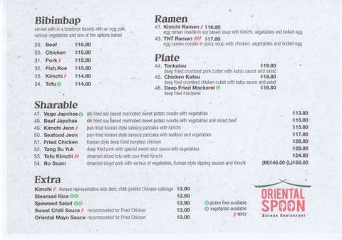 Oriental Spoon Korean Restaurant - Accommodation ACT 1