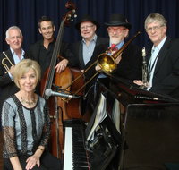 The Caxton Street Jazz Band in the Swigmore Hall at Robert Channon Wines