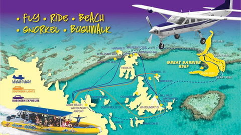 Scenic Flight - Great Barrier Reef, Heart Reef, Whitehaven Beach & Hill Inlet! - Accommodation ACT 0